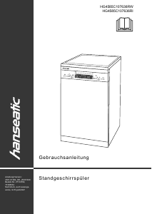 Handleiding Hanseatic HG4585C107636RI Vaatwasser