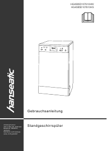 Bedienungsanleitung Hanseatic HG4585D107610HS Geschirrspüler