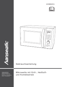 Bedienungsanleitung Hanseatic AC928A2CA Mikrowelle
