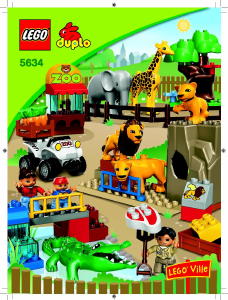 Handleiding Lego set 5634 Duplo Voedertijd in de dierentuin