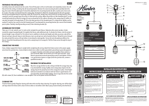 Mode d’emploi Hunter 19041 Starklake Lampe