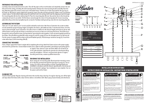 Manual de uso Hunter 19058 Donelson Lámpara