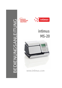 Bedienungsanleitung Intimus MS-20 Frankiermaschine