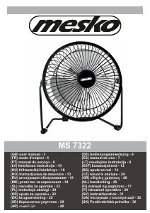 Instrukcja Mesko 7322 Wentylator