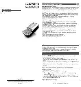 Manual Philips SCB3055NB Battery Charger