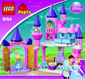 Bedienungsanleitung Lego set 6154 Duplo Cinderellas Märchenschloss