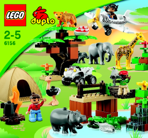 Handleiding Lego set 6156 Duplo Op safari