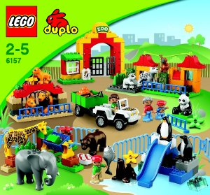 Manual Lego set 6157 Duplo Big zoo