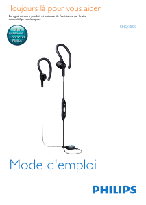 Mode d’emploi Philips SHQ7800BK Casque