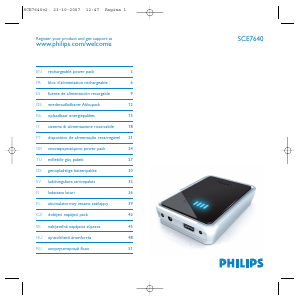 Bedienungsanleitung Philips SCE7640 Ladegerät