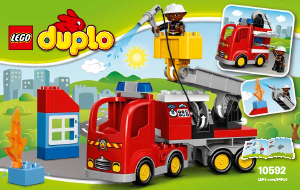 Manual Lego set 10592 Duplo Fire truck