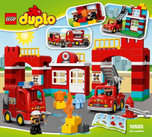 Manual Lego set 10593 Duplo Fire station
