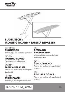 Handleiding AquaPur IAN 345514 Strijkplank
