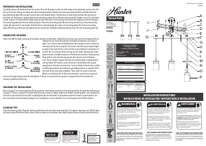 Manual de uso Hunter 19155 Devon Lámpara