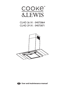 Handleiding Cooke & Lewis CLHD 29 IX Afzuigkap