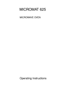 Handleiding AEG Micromat 625 W Magnetron