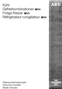 Mode d’emploi AEG SANTO2639-4KG Réfrigérateur combiné