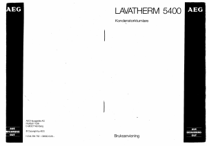Bruksanvisning AEG LTH5400-WS Torktumlare