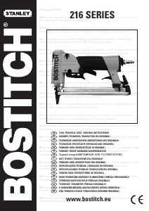 Manual Bostitch 21684B-EXP Pistol de împuşcat cuie