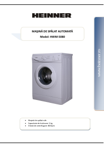 Manual Heinner HWM-5080 Mașină de spălat