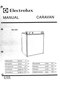 Manual de uso Electrolux RM200B Refrigerador