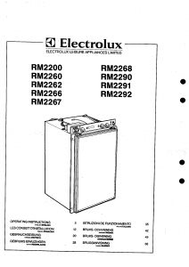 Bruksanvisning Electrolux RM2291 Kylskåp