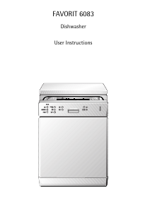 Manual AEG FAV6083W Dishwasher