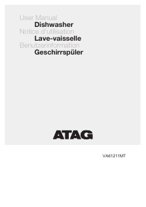 Bruksanvisning ATAG VA61211MT Diskmaskin