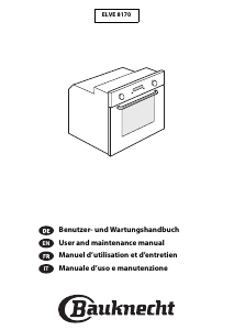 Handleiding Bauknecht ELVE 8170 SW Oven