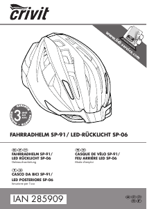 Manuale Crivit IAN 285909 Casco da bici
