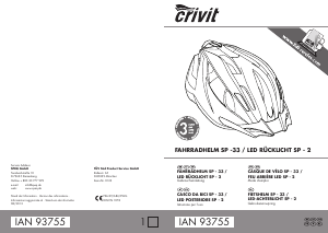 Handleiding Crivit IAN 93755 Fietshelm