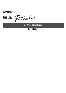 Handleiding Brother PT-E110 Labelprinter