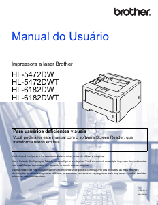 Manual Brother HL-6182DWT Impressora