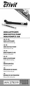 Manual de uso Crivit IAN 278519 Bomba de bicicleta