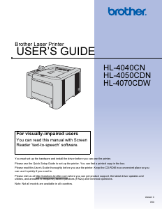 Manual Brother HL-4040CDN Printer