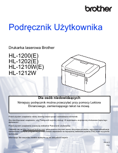 Instrukcja Brother HL-1212WE Drukarka