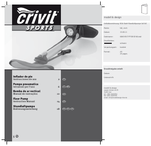 Manual Crivit IAN 68643 Bomba de bicicleta