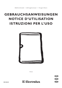 Manuale Electrolux TK144 Frigorifero