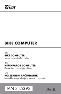 Használati útmutató Crivit IAN 315393 Kerékpáros számítógép