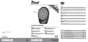 Bruksanvisning Crivit IAN 113526 Darttavla