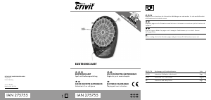 Manuale Crivit IAN 275755 Bersaglio per freccette