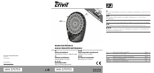 Manual Crivit IAN 275755 Alvo para dardos