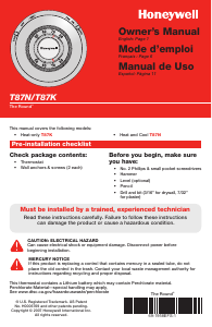 Handleiding Honeywell T87K Thermostaat