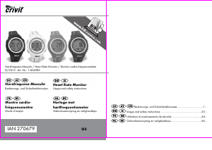 Mode d’emploi Crivit IAN 270679 Montre sport