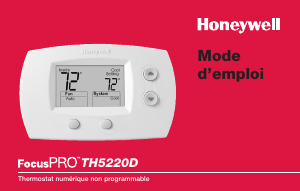 Mode d’emploi Honeywell TH5220D FocusPRO Thermostat