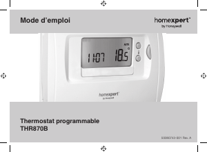 Mode d’emploi Honeywell THR870B Homexpert Thermostat