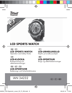 Manual Crivit IAN 34232 Sports Watch