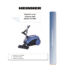 Manual Heinner UV-2560 Universe Aspirator