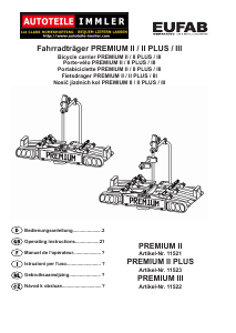 Bedienungsanleitung EUFAB Premium II Fahrradträger