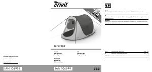 Brugsanvisning Crivit IAN 104999 Telt